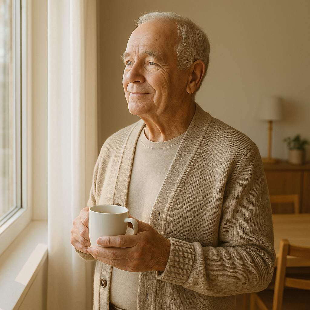 Older patient smiling with a caring doctor during a consultation — COPD management